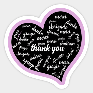 A heart full of thank yous Sticker